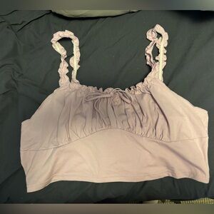 Light Purple Ruffle Bralette 4x